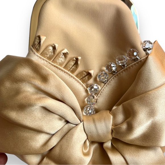 Inge Christopher Satin Beaded Clutch Mini Purse Bow - Picture 5 of 11